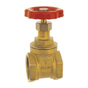 Ferro 1 'pouce bsp robinet d'étanchéité en laiton robuste arrêt d'eau avec poignée de tête rouge