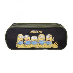 Bagtrotter - les minions - trousse scolaire rectangulaire - noir - 2