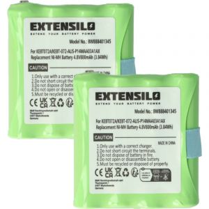 2x Batteries compatible avec Motorola Talkabout T40, T80 Extreme, tlkr 3, tlkr 5 radio talkie-walkie (800mAh, 4,8V, NiMH) - Extensilo