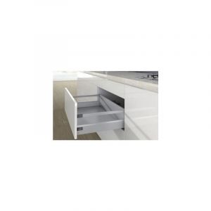 Hettich Tiroir casserolier en kit - hauteur 94 mm (186 mm avec bandeaux) - arcitech - Décor : Blanc - Longueur : 550 mm