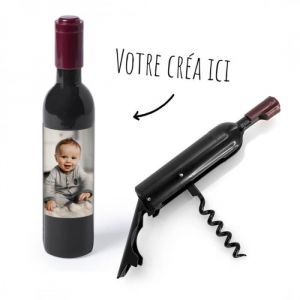 Tire bouchon original MAGNET avec photo - Ouvre bouteille de vin &agrave; mettre sur le frigo [ Tire-bouchon impression couleur ]