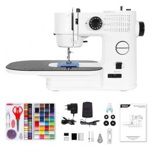 Todeco Machine &agrave; Coudre &Eacute;lectrique, Multifonction avec Table d&rsquo;Extension amovible, 39 programmes de couture, Double aiguille et double fil, avec Kit Couture