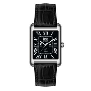 Ice Watch Montre femme bracelet cuir - ICE smart TK 2.0 - Silver - Black croco - 1.41 -32mm