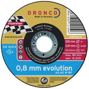 Dronco AS60W-125 Disque Evolution Métal, 0,8 mm