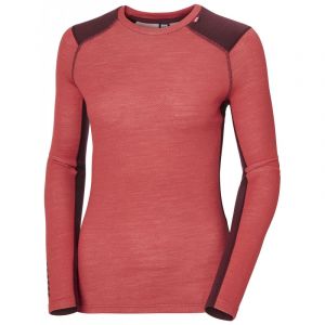 Helly Hansen Sous-vêtements thermiques Women's Lifa Merino Midweight Crew Base Layer Poppy Red S