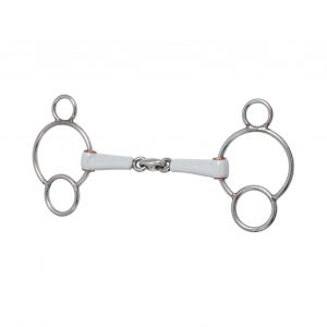 Mors 3 ou 4 anneaux pour cheval avec double brisure Beris