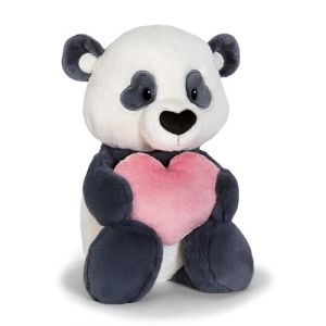 Nici Peluche panda avec c&oelig;ur ove
