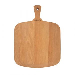 Boska Pizza server Amigo - Pour pizza chaude et froide - Manche court - Bois de h&ecirc;tre - 30 cm de large