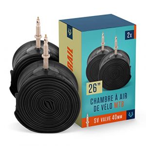Alphatrail chambre a air vtt 26 lot de 2 valve sv