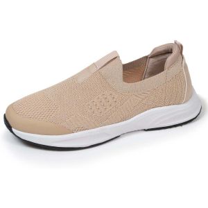 Isotoner Baskets Femme slip-on sport Beige Lurex