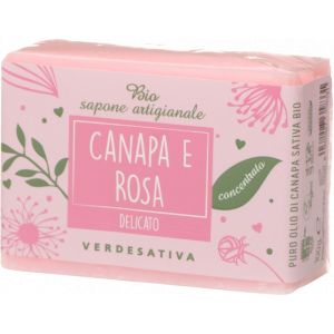 Verdesativa Savon Doux Bio Chanvre & Rose - 100 g