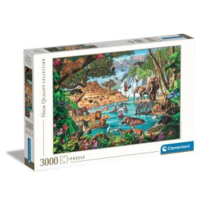 Image de Clementoni Collection African Waterhole 3000 pièces, Puzzle Paysage, Divertissement Adulte-fabriqué en Italie, 33551, Multicolore, Medium