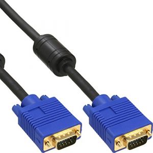 Inline Câble S-VGA Premium, 15 broches HD mâle/mâle, noir, 0,3m