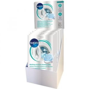 Wpro 8 sachets de tablettes nettoyantes antiodeurs pourlave-linge