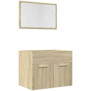 VidaXL Ensemble De Meubles De Salle De Bain 2 Pcs Chêne Sonoma