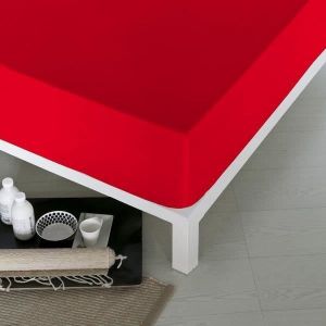 Naturals Drap housse Rouge - dimensions:Dimensions Lit de 105 (105 x 190 cm)