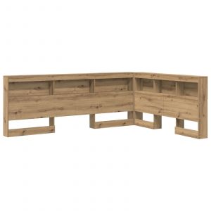 VidaXL Tête De Lit De Rangement Avec Étagère Chêne Artisanal 150 Cm