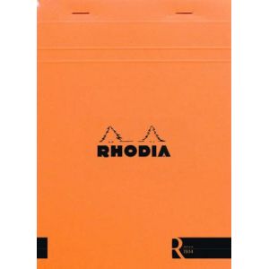 Rhodia 162007C - Bloc R N&deg;16 orange format 14,8 x 21 cm 140 pages - uni