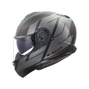 Ls2 Casque Moto Modulable Strobe II Code Matt Black Grey, M