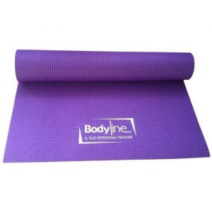 Bodyline Tapis d'entra&icirc;nement Pilates, yoga et fitness avec bandes &eacute;lastiques et bandouli&egrave;re - tapis pour l'entra&icirc;nement &agrave; domicile et en salle de sport - &eacute;paisseur 0,4 cm - dimensions 173 x 61 cm