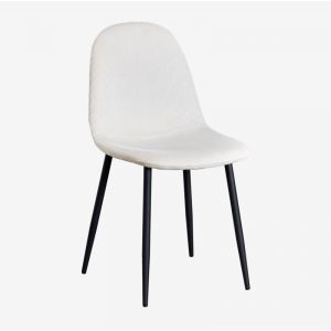 Chaise En Velours Côtelé Glamm Noir