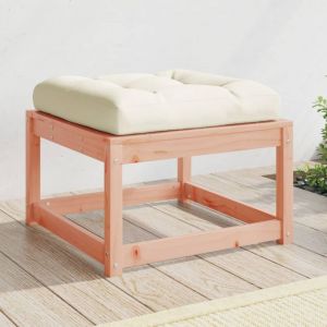 VidaXL Repose pied de jardin avec coussins bois massif douglas