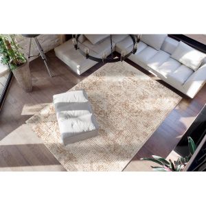 Prix Tapis Tiss&eacute; &agrave; Poils Courts Puerto Beige & Cr&egrave;me 240 x 320 cm