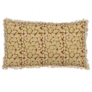 Coussin rectangulaire fleuri en coton BigBuy Home