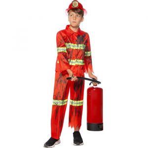 Déguisement pompier zombie enfant-123440 -Funidelia- Déguisement Enfant Zombie fille garçon- accessoires Halloween carnaval Noel