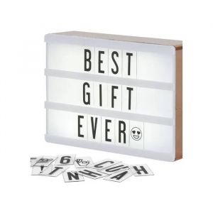 Tableau lumineux LED rétro or rose A6 personnalisable avec 100 lettres, chiffres et symboles, idéal déco, cadeau ou événement festif