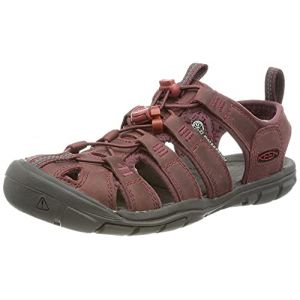 Keen Women's Clearwater CNX Leather - Sandales taille 6, noir/gris
