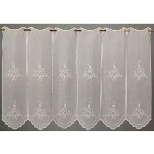 Home maison Brise bise en étamine fantaisie brodée Blanc H 0.9 m x L 0.5 m