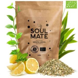 YERBA MATE BIO 1KG Soul Mate Menta Limon Maté Menthe Citron Vert Non Torréfié Sans Fumée