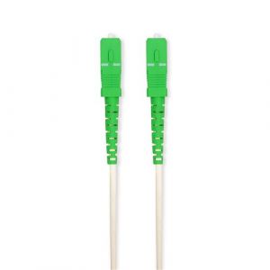 Nedis Câble patch à fibre optique - SMF (phase de mode simple) - SC/APC - SC/APC - 100 Gbps - 2 m - Blanc - Boîte cadeau avec Euro Lock
