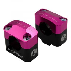 Pontets de guidon 28mm KRM noir / rose