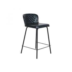 Stool DKD Home Decor 40 x 42,5 x 81,5 cm Black Blue Metal Navy Blue