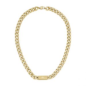 Lacoste Collier Homme Backhand - 2040434 Acier Doré