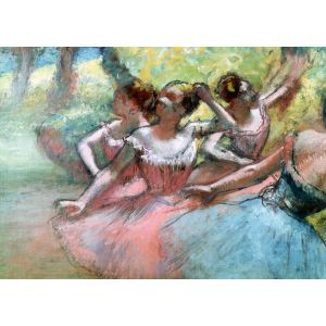 Image de Ravensburger Puzzle 1000 pièces Art Collection Quatre Ballerines sur la scène Edgar Degas Adulte, 4005556148479