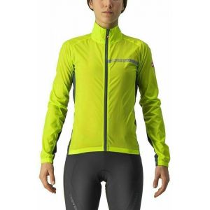 Castelli Women's Squadra Stretch Cycling Jacket AW21 - Electric Lime-Dark Grey} - M}, Electric Lime-Dark Grey}