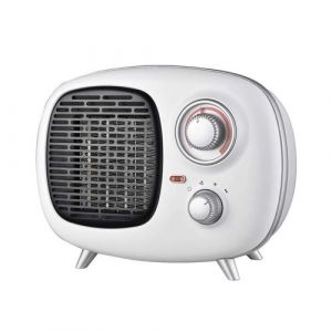 Ardes AR4P02V Fifty Chauffage soufflant en céramique PTC, style vintage, 2 puissances avec témoin de fonctionnement et thermostat température 1500 W, blanc