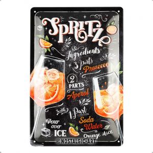 Nostalgic-Art Plaque rétro, 20 x 30 cm, Aperol Spritz – Idée cadeau comme accessoire du bar, en métal, design vintage