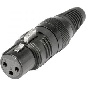 Hicon XLR femelle, droit HI-X3CF-G Nombre total de pôles: 3 noir 1 pc(s)