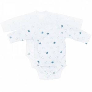 Sauthon Lot de 2 bodies manches longues Blue baleine (1 mois)