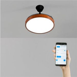 Ventilateur de plafond WIND CLEAR STUDIO - 40W silencieux avec pales rétractables et lumière LED