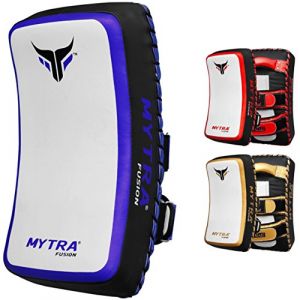 Mytra Fusion Pattes dours Boxe Thai Bouclier Kick Shield for Kick Boxing Courbe Entraînement De Frappe Cible Bleu