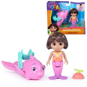 Spin Master Dora - Coffret Cadeau Aventure Mer-Veilleuse - Figurine &Agrave; Collectionner - 2 Figurines & 1 Accessoire - Dessin Anim&eacute; Jouet Maison De Poup&eacute;e - Jouet Enfant 3 Ans Et +