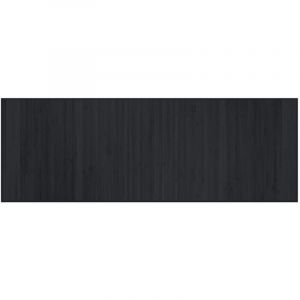 VidaXL Tapis rectangulaire noir 70x200 cm bambou Noir