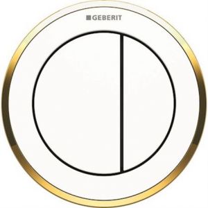 Geberit Type 10 &agrave; encastrer 116.055.KK.1 Blanc, Anneau dor&eacute;