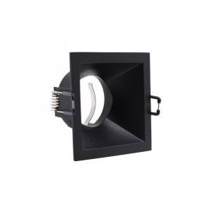 Silamp Support Encastrable Spot Carré Noir Mat pour Ampoule GU10 - sila