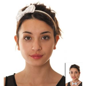 Ruedelafete Noeud Papillon ou Serre-Tête Blanc - Adulte